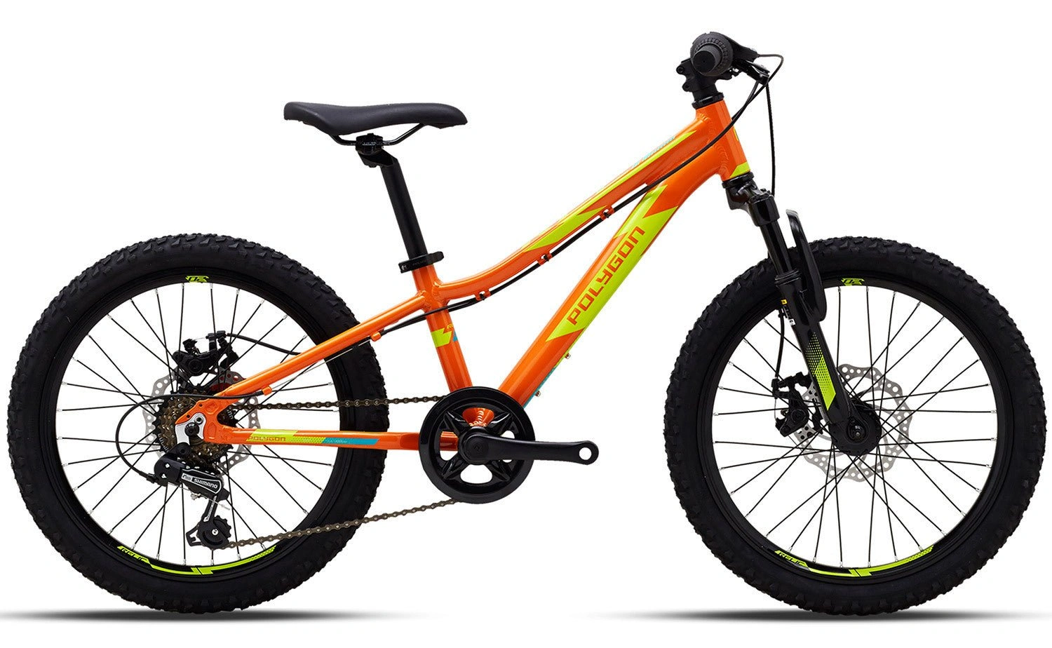 Polygon Relic 20 Vélo VTT Enfant Orange L'aventure t'attend Roule et découvre le monde avec style et audace